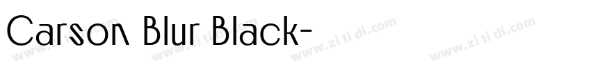 Carson Blur Black字体转换